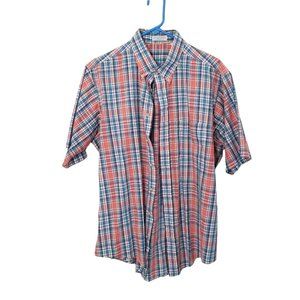CT468 Superfine Poplin Multi-color Men's Plaid Shirt XL